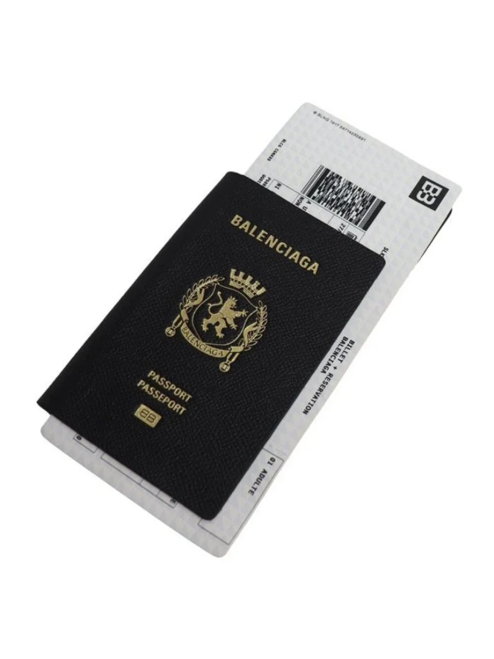 Balenciaga Passport Wallet 1 Ticket Black